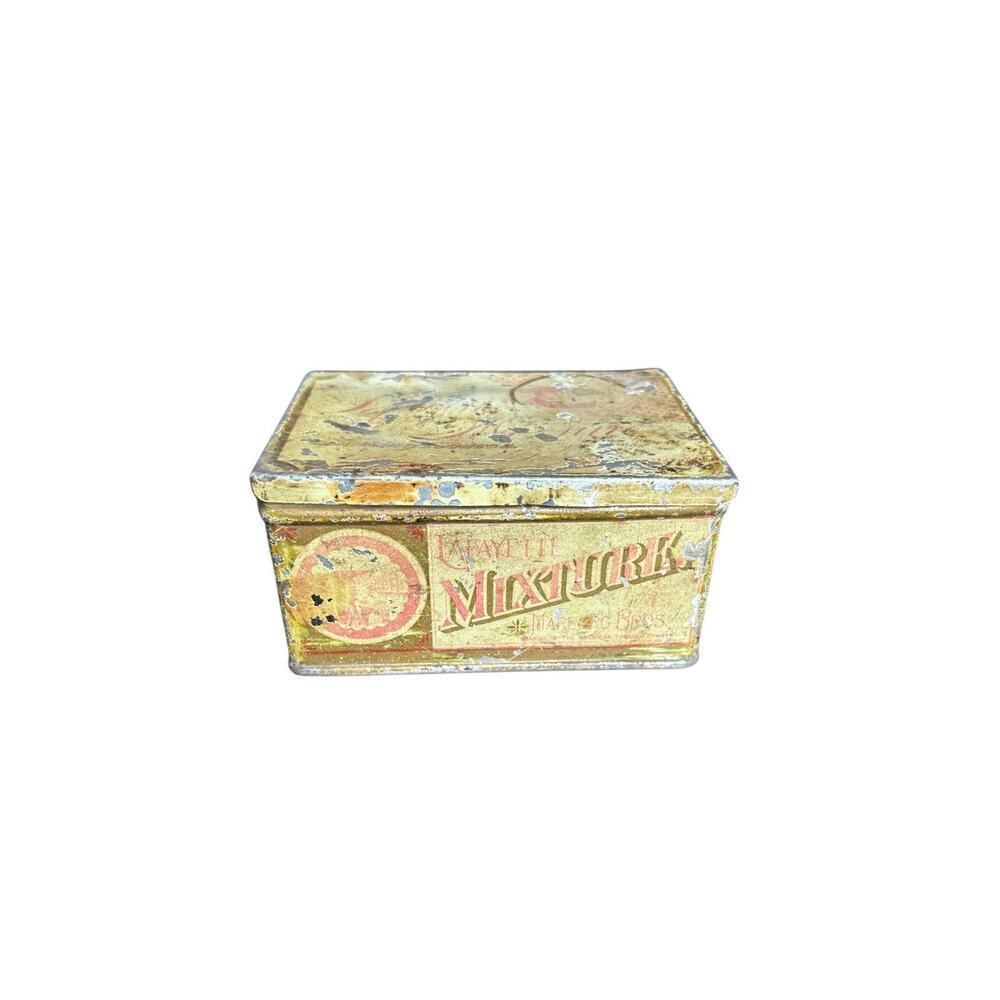 Vintage Lafayette Mixture Smoking Tobacco Tin Marburg Bros. Baltimore, MD